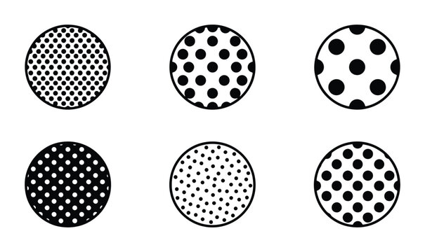 Retro Polka Dot Patterns, Vintage Circle Textures, Classic Spot Backgrounds, Graphic Design Elements