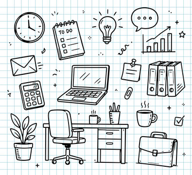 Office Doodle: Sketch-style workspace
