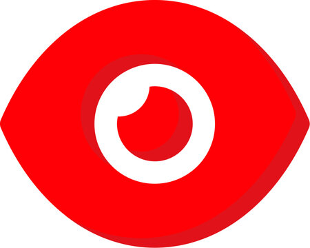 Eye Red Icon Mobile Interface