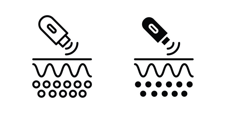 Dermatology beauty therapy for body skin icon vector Illustration, Solid and stroke Style Icon