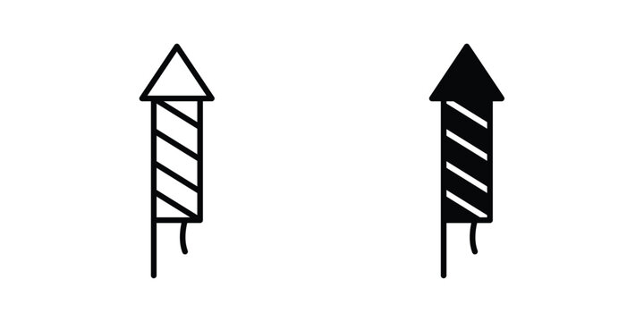 Fireworks icon vector Illustration, Solid and stroke Style Icon
