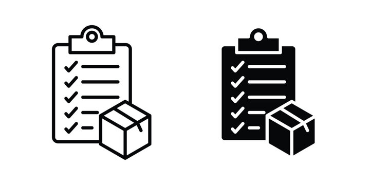 Inventory control icon vector Illustration, Solid and stroke Style Icon