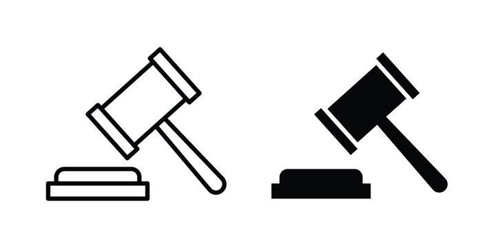 Law icon vector Illustration, Solid and stroke Style Icon