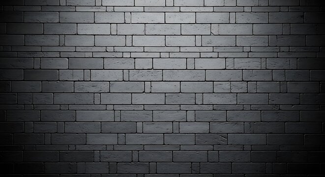 A detailed view of a classic grey brick wall illuminated by a soft central light source effect