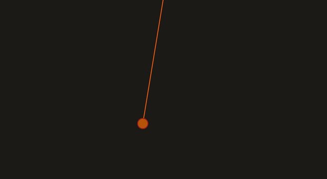 Minimalist pendulum swing motion on dark animation background loop