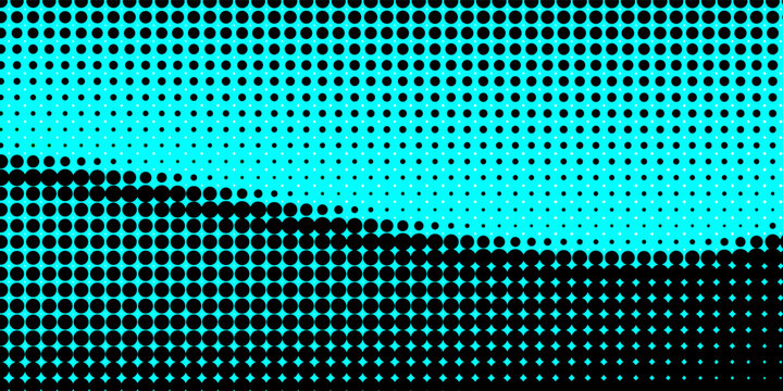 Halftone Square Pixels Pattern. Faded Shade Background. Grid Gradation BG. Black Screentone Diffuse Background. Overlay Texture. Abstract Patern for Design Comic Prints. Vector Illustration.