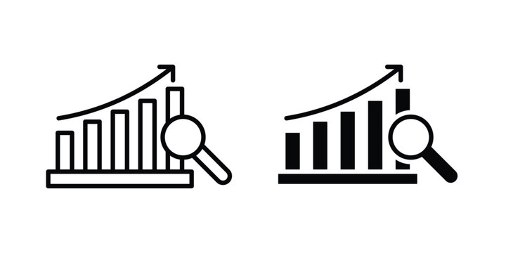Predictive analytics icon vector Illustration, Solid and stroke Style Icon