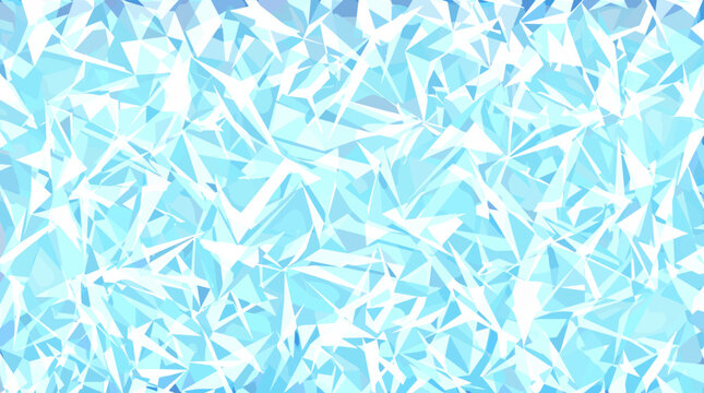 Abstract icy geometric pattern with sharp crystal shapes and blue tones