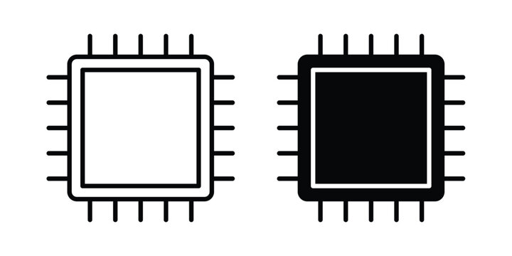Semiconductor icon vector Illustration, Solid and stroke Style Icon