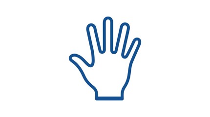 Obraz premium hand icon isolated on white background, hand outline icon, black hand symbol graphic, hand gesture line art icon