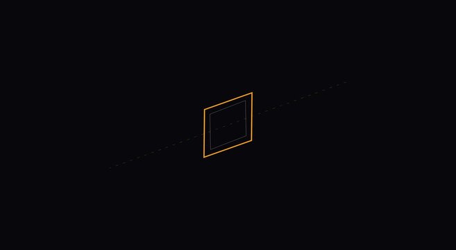 Minimalist rotating diamond shape geometric motion animation background