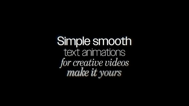 Simple Smooth Text Template