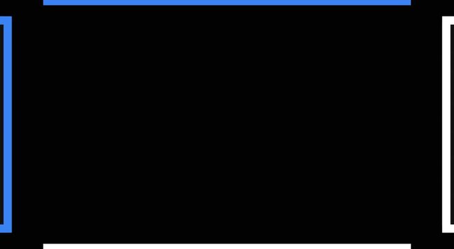 Minimalist split screen frame overlay for dynamic presentations animation