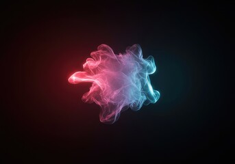 Obraz premium Elusive spectral energy captured in a deep atmospheric void. Conceptual digital representation of an intangible presence or lingering trace ,presence ,elusive ,shadow