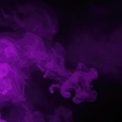 Fototapeta premium Ethereal spectral purple smoke and hazy mist texture swirling intensely in deep darkness, creating a mysterious and spooky background design ,spectral ,design ,pattern