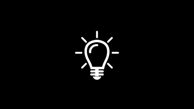 full of ideas and creative thinking, analytical thinking for processing.The light bulb icon Animation