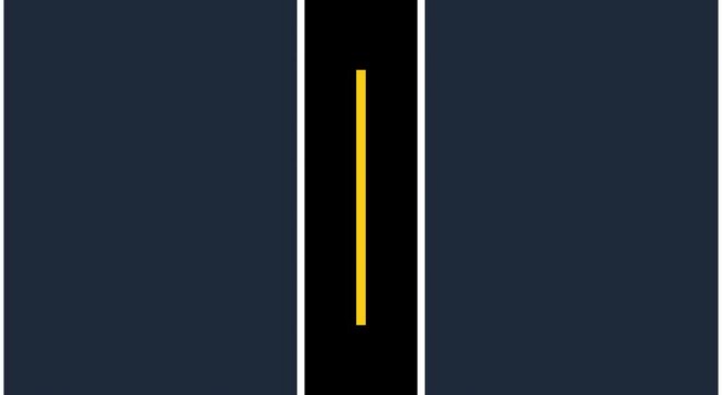Road lane marking abstract animation background, with yellow center, line divider
