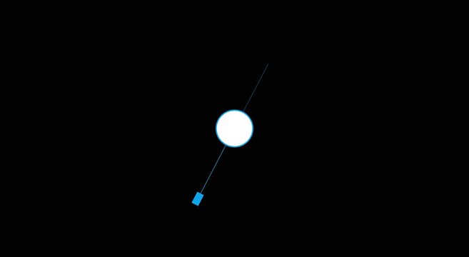 Rotating loading spinner animation with minimalist blue animation