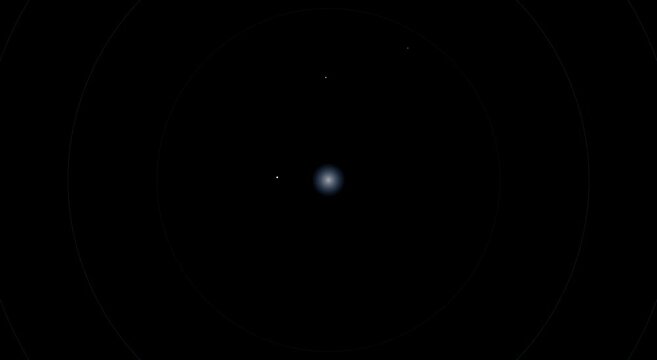 Solar system orbit animation: planets rotating around glowing sun center animation