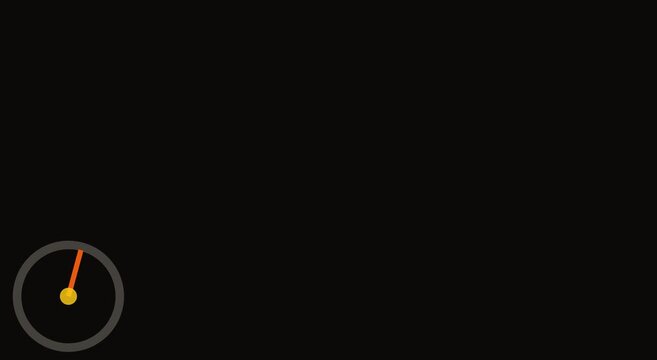 Speedometer gauge animation: minimalist performance indicator animation