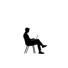 Fototapeta premium man working on laptop