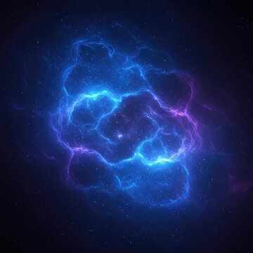 Deep blue and purple cosmic void texture with swirling, nebulous, abstract patterns suggesting raw, formless matter ,space ,theoretical physics ,universe