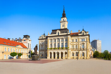 Fototapeta premium Town Hall at Freedom Square in Novi Sad, Serbia
