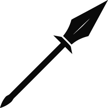 spear silhouette  icon vector on white background 