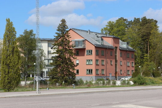 Sweden. Houses and streets in the city of Link&ouml;ping. 