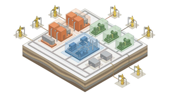 Modern Smart City Infrastructure with Renewable Energy Sources and Transportation Networks.