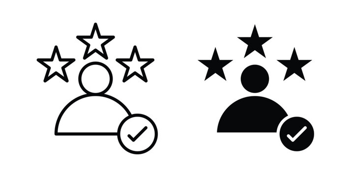 Customer experience icon solid Design. Line icons for web