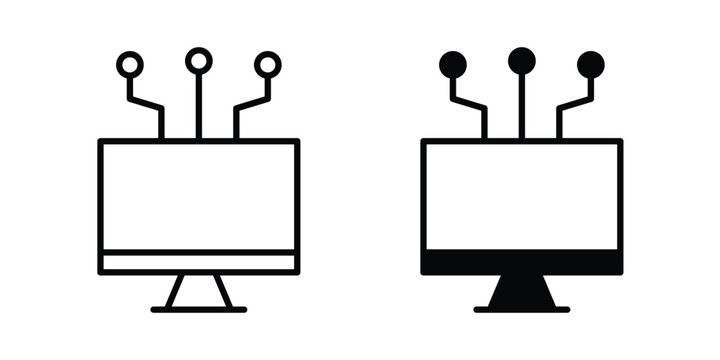 Ddos icon solid Design. Line icons for web