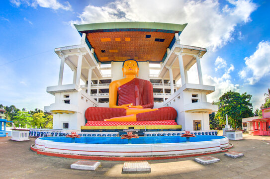Weherahena Buddhist Temple Giant Buddha Statue in Matara Sri Lanka