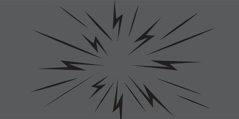 Fototapeta premium Explosion effect. Abstract comic book flash explosion. Anime. Blast radial lines. Vector comic book design element.
