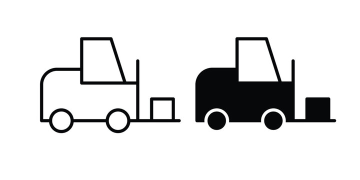 Forklift icon solid Design. Line icons for web