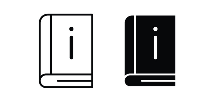 guide book icon solid Design. Line icons for web