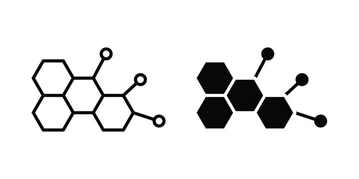 Hormones icon solid Design. Line icons for web