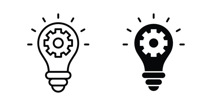 Innovation icon solid Design. Line icons for web