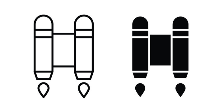 Jetpack icon solid Design. Line icons for web