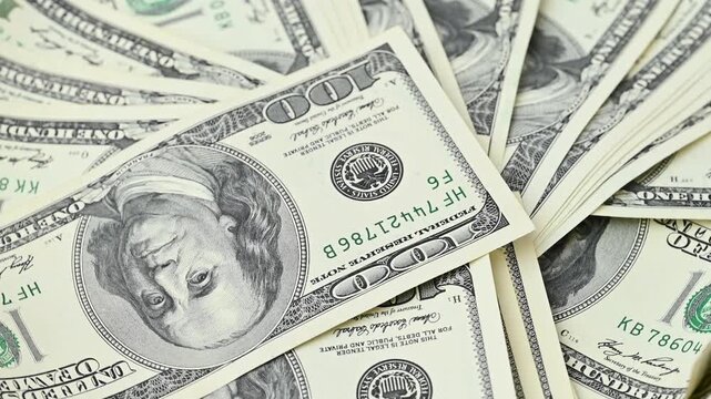 video of a rotating $100 bill