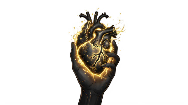 Hand of Midas golden hand gesture for success wealth and luxury branding themes frontal isolated png on a transparent background perfectly cutout high resolution