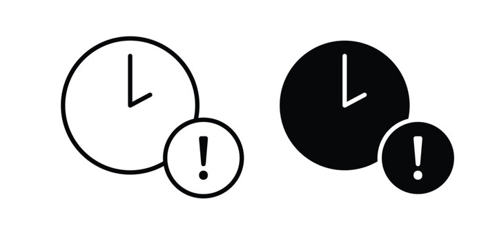 Late icon solid Design. Line icons for web