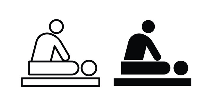 Massage icon solid Design. Line icons for web