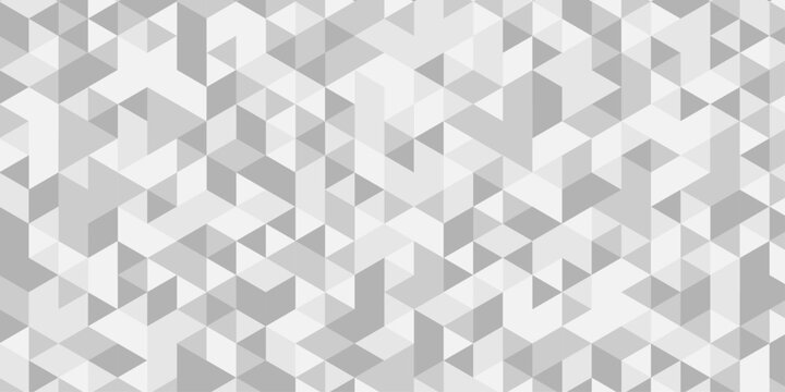 Abstract paper seamless pattern origami white, gray square cube triangulated random cube low polygon triangle textile textile corporate creative wallpaper design.
