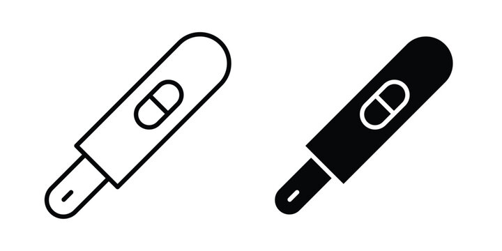 Pregnancy test icon solid Design. Line icons for web