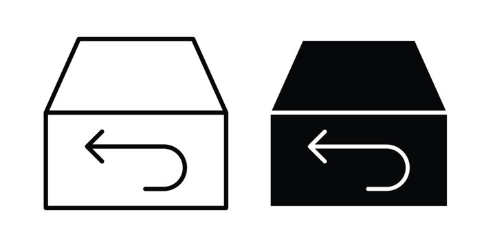 Return purchase icon solid Design. Line icons for web