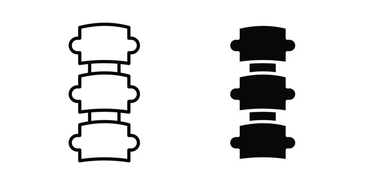 Spinal column icon solid Design. Line icons for web