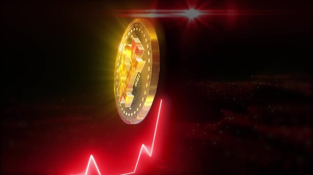A glowing Bitcoin coin with rainbow reflections and golden details symbolizes the future of digital finance. The dark background and radiant light emphasize innovation, technology, and cryptocurrency 