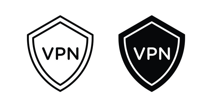 Vpn icon solid Design. Line icons for web