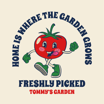 Vintage Tshirt Design of Tomato Gardening